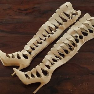 Public Desire Cut out Thigh High Boots